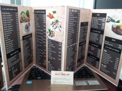 In menu flyer, menu dạng tờ rơi món Phở chua, đặc sản Lạng Sơn cho quán ăn