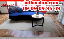 Sự kết hợp giữa sàn gỗ và nền tường, ghế sofa cho phòng khách